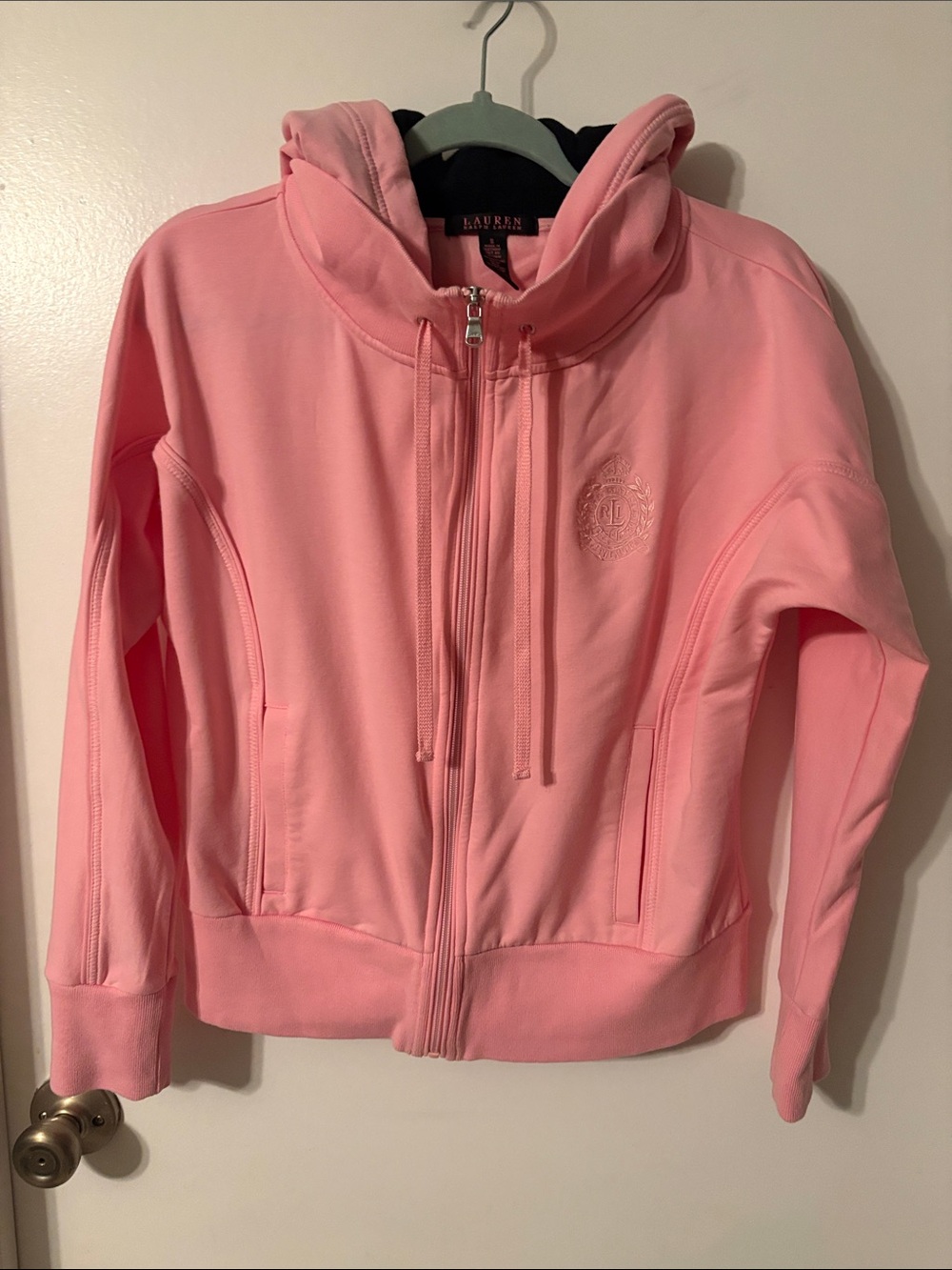 Ralph Lauren Light Pink Hooded Zip Jacket